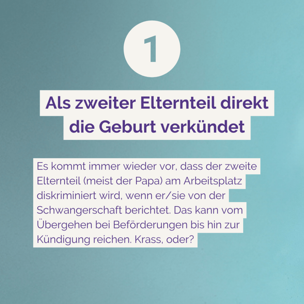 Als zweiter Elternteil direkt die Geburt verkündet