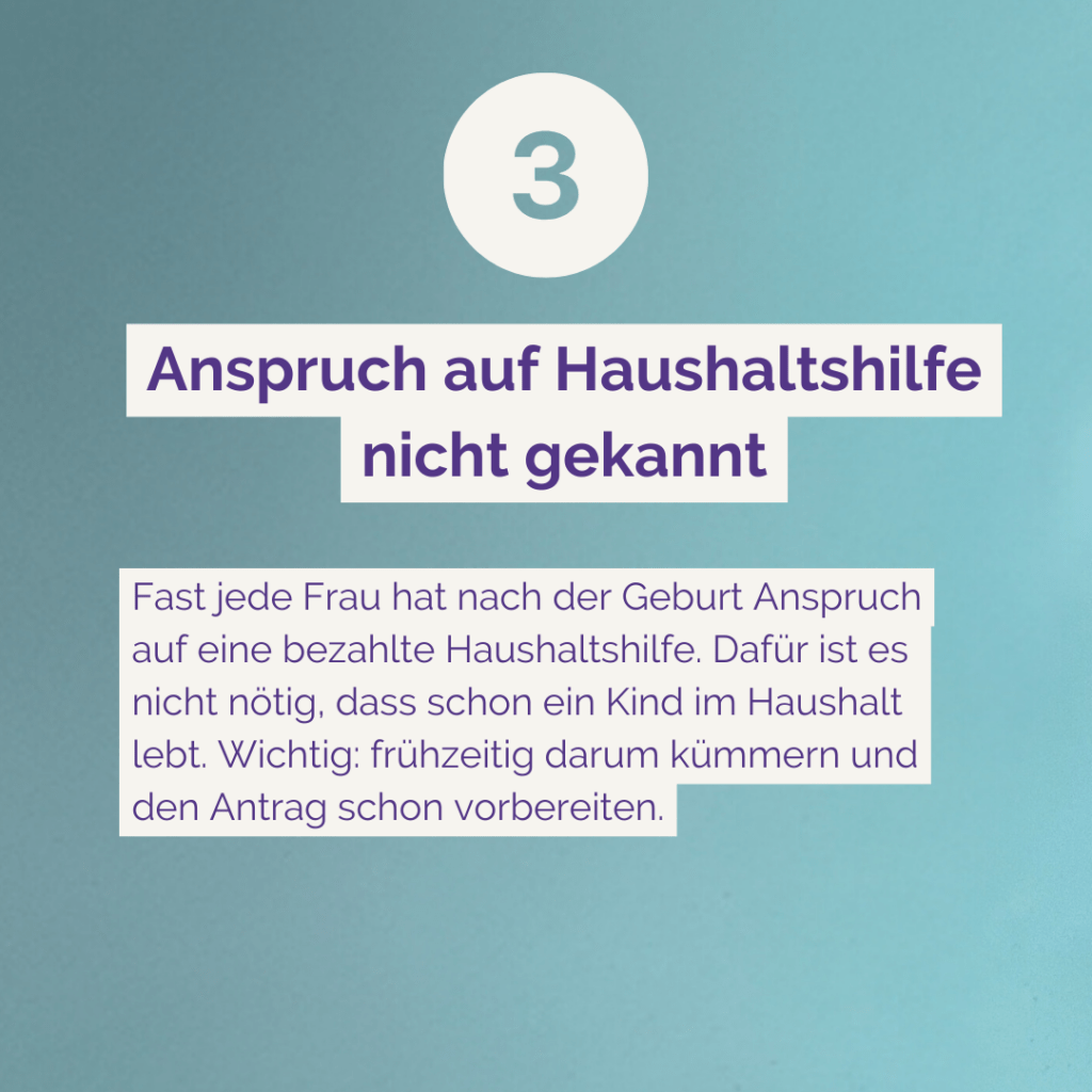 Anspruch auf Haushaltshilfe nicht gekannt