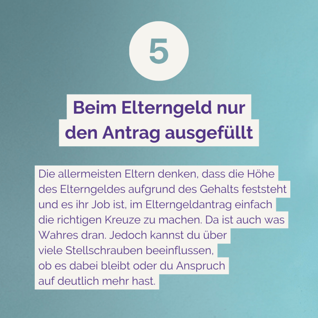 Beim Elterngeld nur den Antrag ausgefüllt